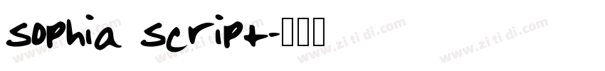 Sophia Script字体转换